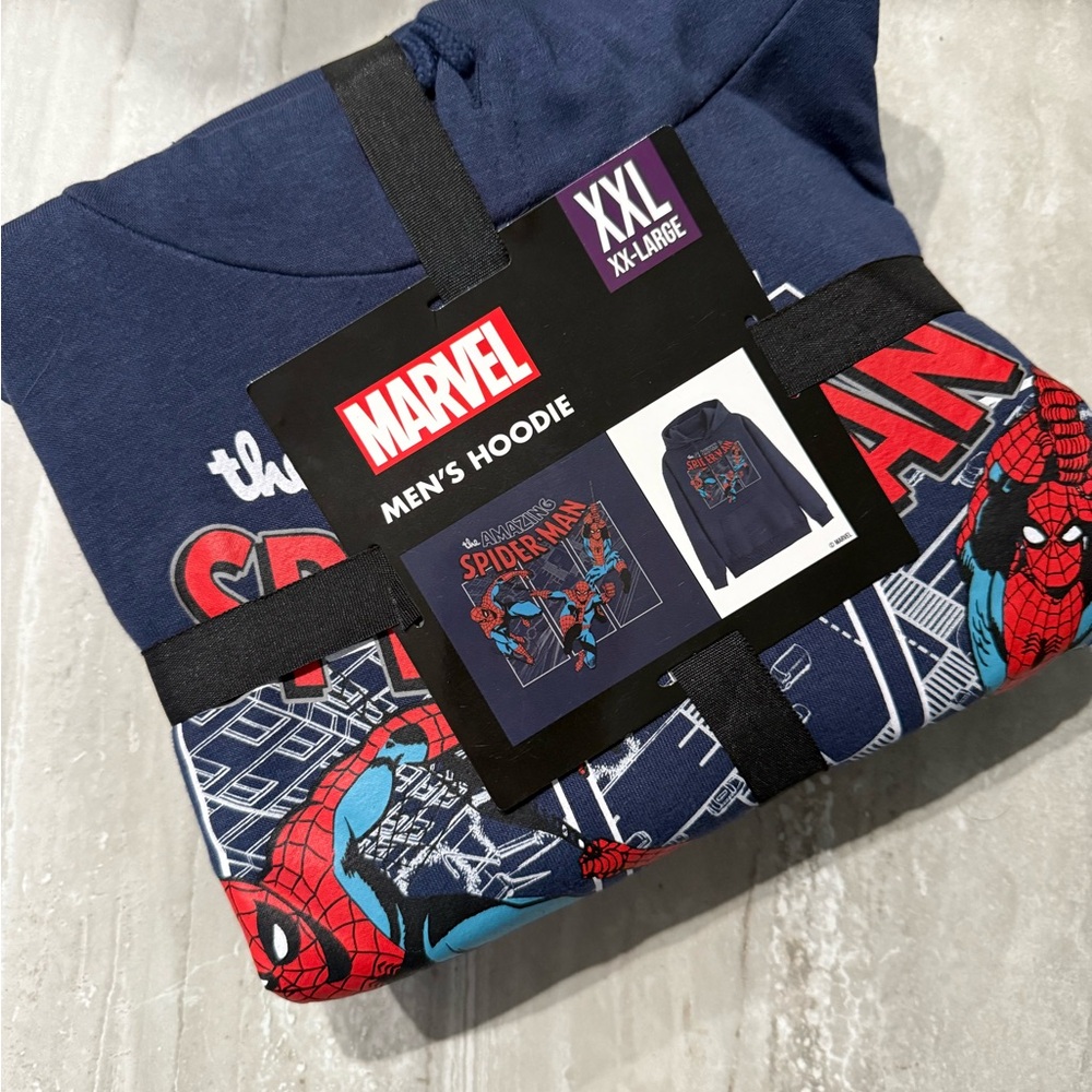 Marvel Spider-Man Graphic Hoodie XXL - Blue and Red